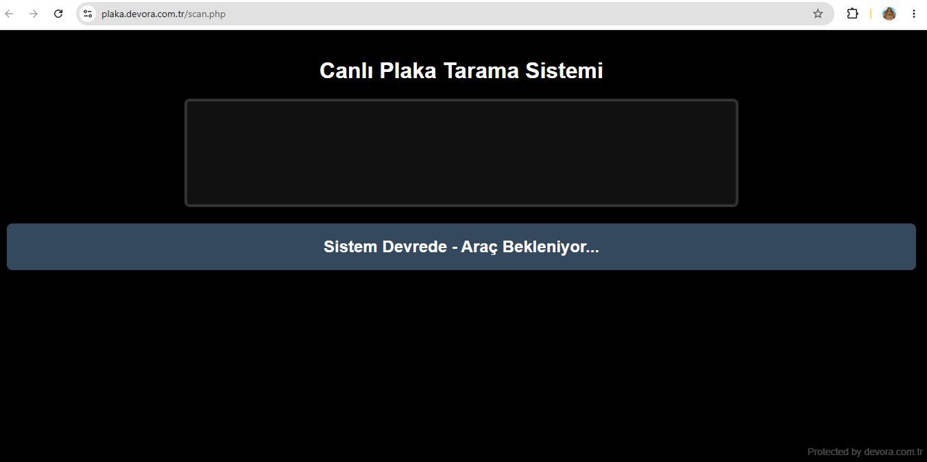 Plaka Tanima Sistemi Ekran Görüntüsü